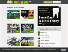 Tablet Screenshot of fandejuegos.com